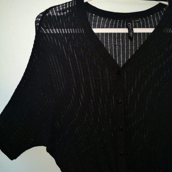 Black See Through Cardigan - Picture 2 of 4